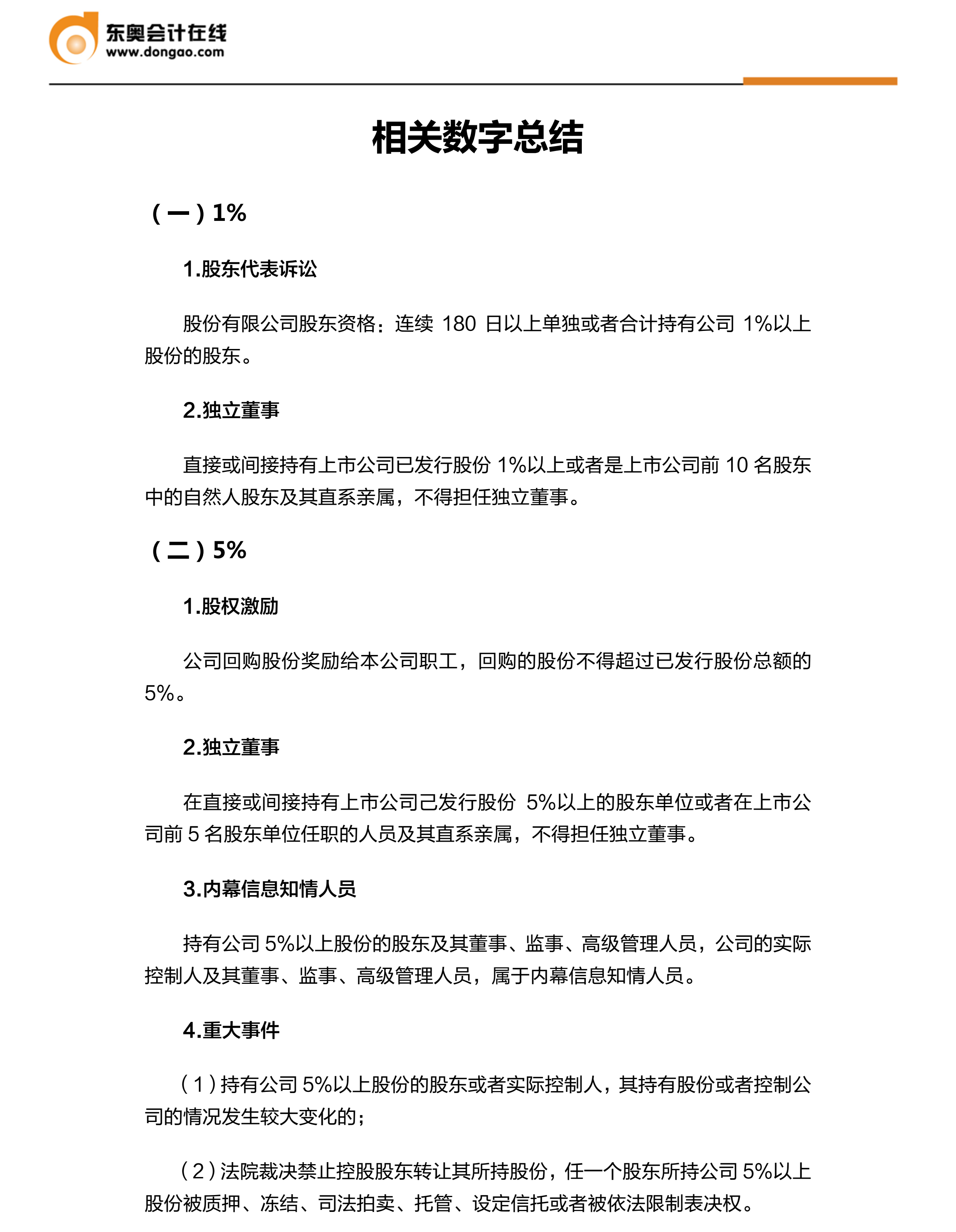 中級經濟法數(shù)字易考點