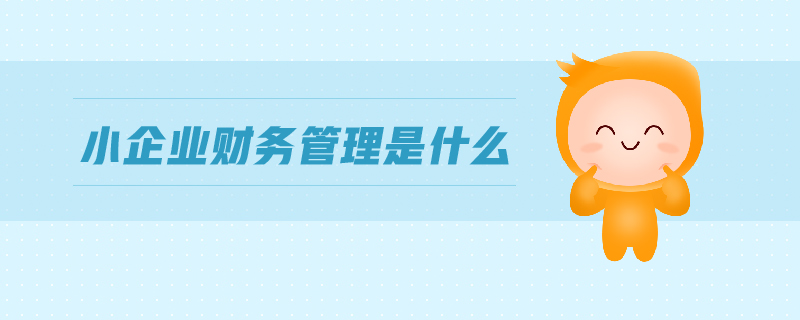 小企業(yè)財務(wù)管理是什么
