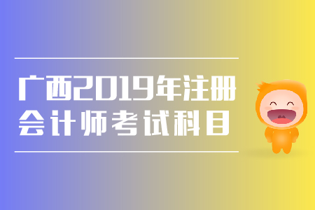 廣西2019年注冊會計師考試科目有哪些，特點都是什么