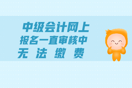 中級會計網(wǎng)上報名一直審核中，無法繳費怎么辦？