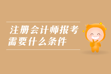 2019年注冊會計(jì)師報(bào)考需要什么條件？