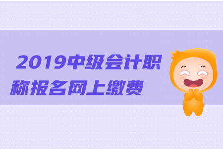 2019年中級會計職稱報名網上繳費嗎？