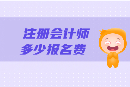 2019年注冊會計師需要多少報名費？