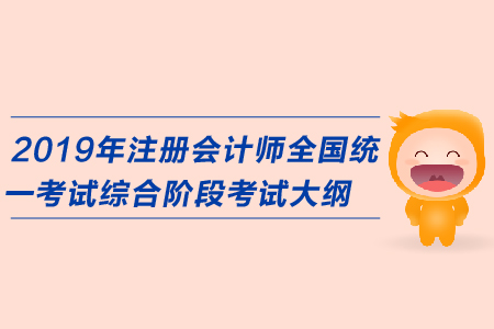 2019年注冊會計師全國統(tǒng)一考試綜合階段考試大綱