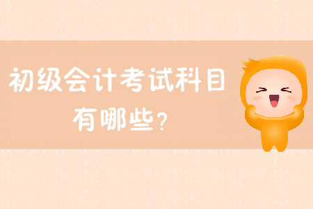 2019年初級(jí)會(huì)計(jì)考試科目有哪些？