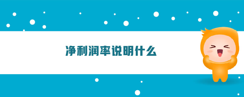 凈利潤(rùn)率說(shuō)明什么
