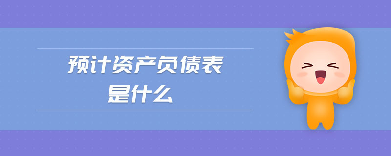 預(yù)計資產(chǎn)負債表是什么