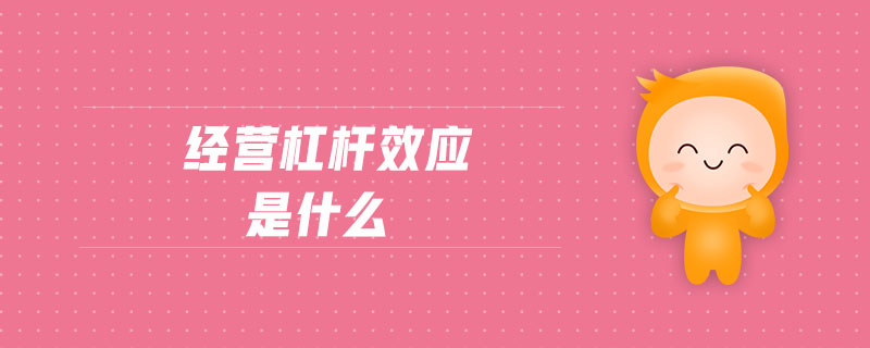 經(jīng)營(yíng)杠桿效應(yīng)是什么