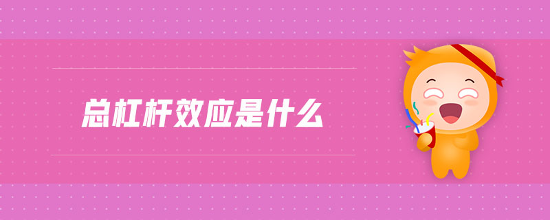 總杠桿效應(yīng)是什么