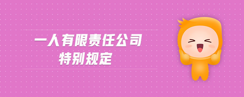 一人有限責(zé)任公司特別規(guī)定