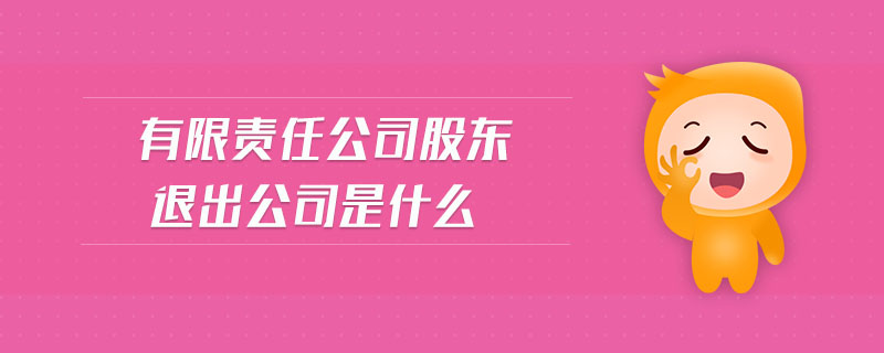 有限責任公司股東退出公司是什么