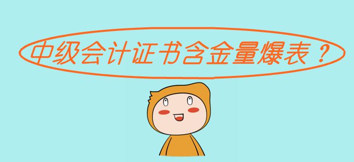 中級會計職稱含金量爆表？別不信！一文帶你了解證書潛力！