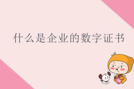 什么是企業(yè)的數(shù)字證書？