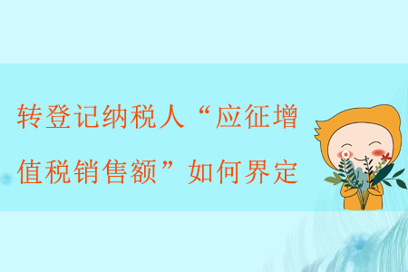 轉(zhuǎn)登記納稅人“應(yīng)征增值稅銷售額”如何界定？