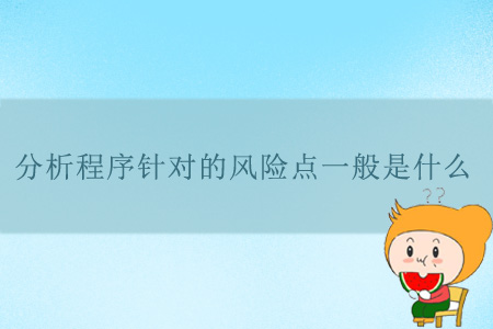 分析程序針對(duì)的風(fēng)險(xiǎn)點(diǎn)一般是什么？