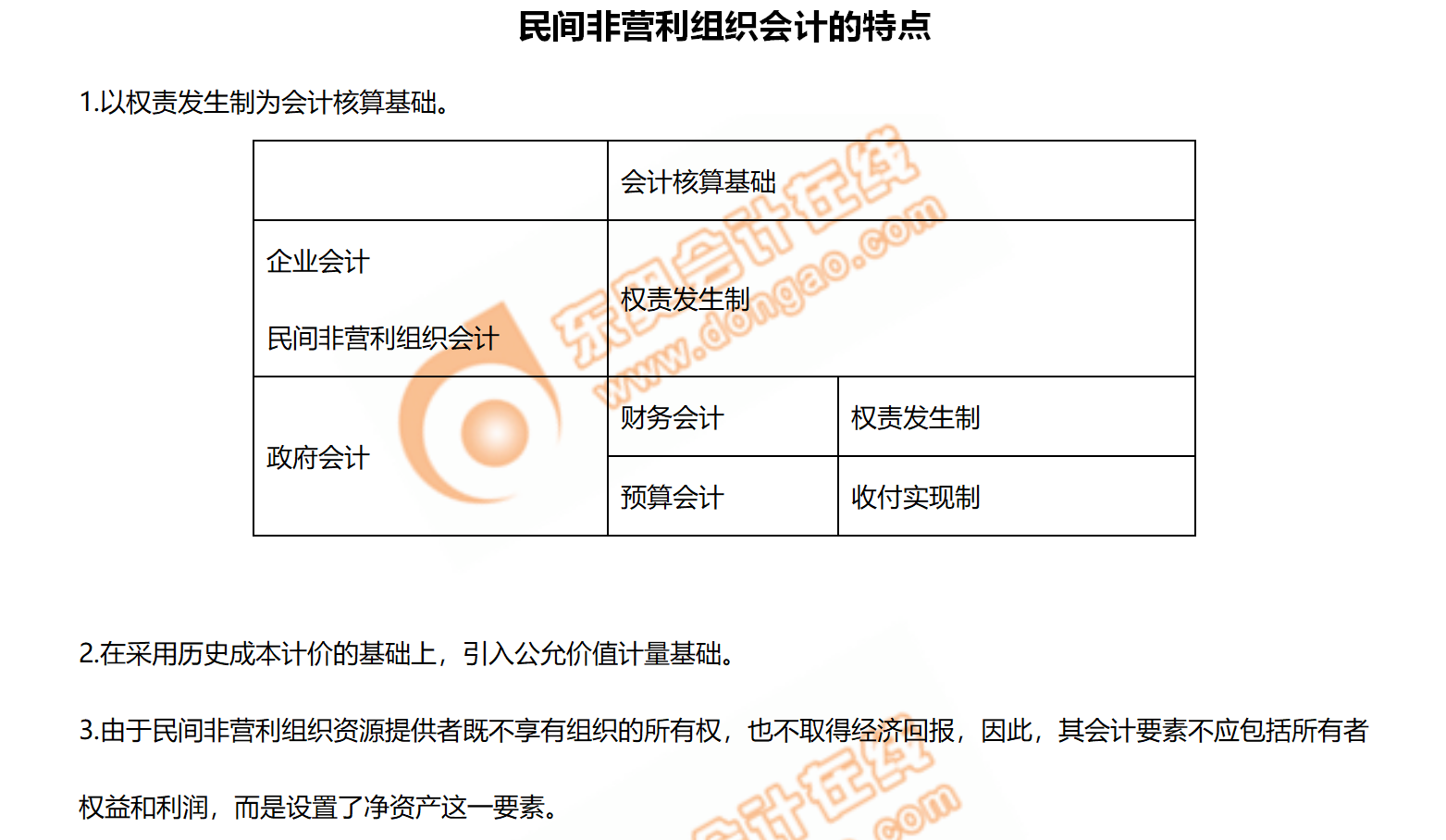 1.民間非營(yíng)利組織會(huì)計(jì)的特點(diǎn)
