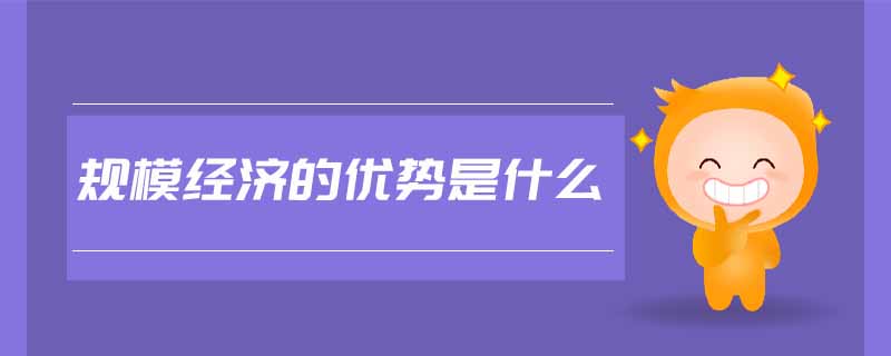 規(guī)模經(jīng)濟的優(yōu)勢是什么