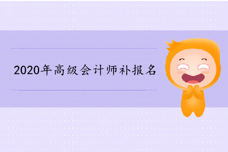 2020年高級(jí)會(huì)計(jì)師補(bǔ)報(bào)名相關(guān)資訊