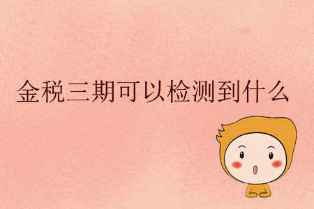金稅三期可以檢測(cè)到什么？