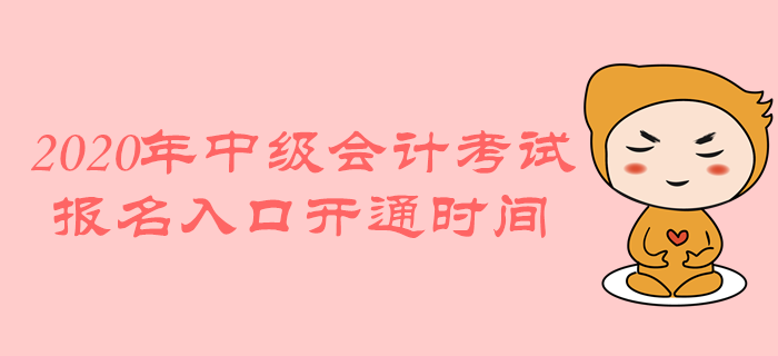 2020年中級(jí)會(huì)計(jì)職稱考試報(bào)名入口開通時(shí)間是什么時(shí)候？