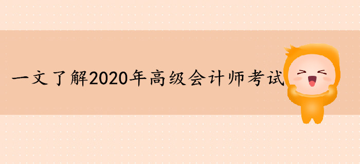 一文了解2020年高級會計(jì)師考試資訊