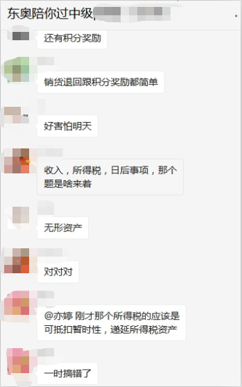 中級會計考后討論