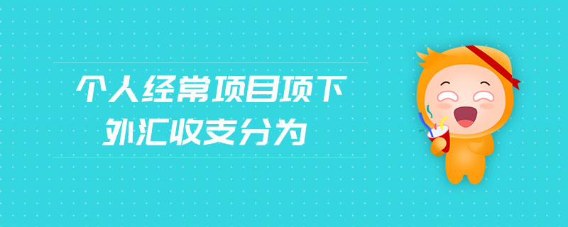 個人經(jīng)常項目項下外匯收支分為