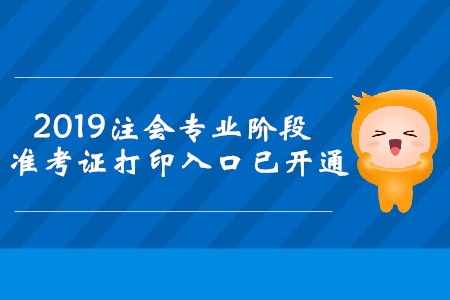 2019年江西注冊會計師專業(yè)階段準考證打印入口已開通