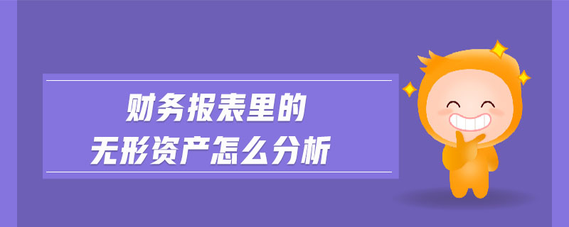 財(cái)務(wù)報(bào)表里的無形資產(chǎn)怎么分析