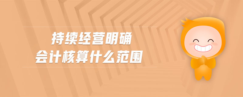 持續(xù)經(jīng)營明確會計核算什么范圍