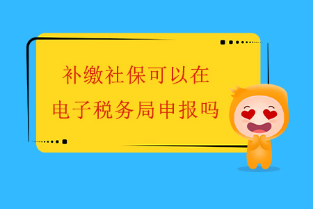補繳社保可以在電子稅務(wù)局申報嗎？