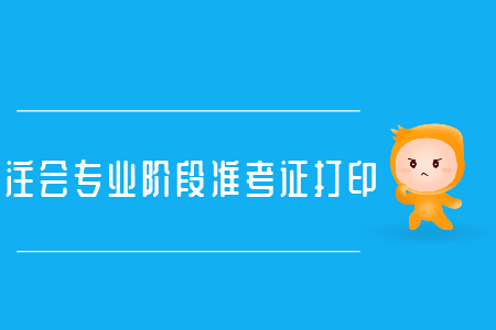 注會(huì)專(zhuān)業(yè)階段準(zhǔn)考證打印別錯(cuò)過(guò)