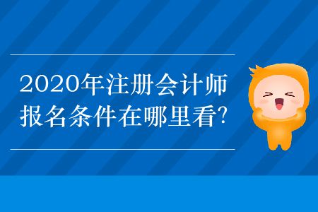 2020年注冊會計師的報名條件在哪里看？
