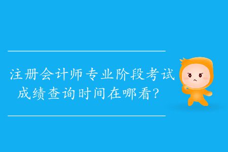 2019年注冊(cè)會(huì)計(jì)師專業(yè)階段考試成績(jī)查詢時(shí)間在哪看？
