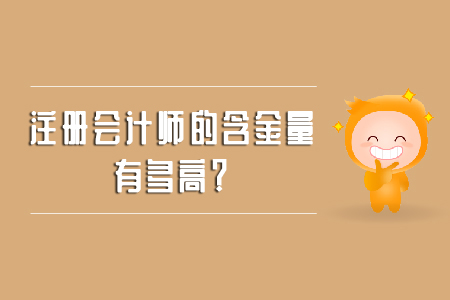 注冊會(huì)計(jì)師的含金量有多高？