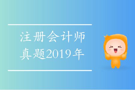 注冊會計(jì)師真題2019年