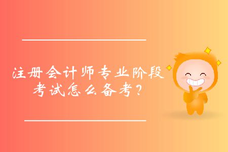 注冊會計師專業(yè)階段考試怎么備考？