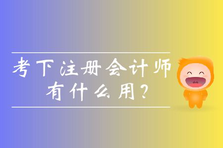考下注冊(cè)會(huì)計(jì)師有什么用？