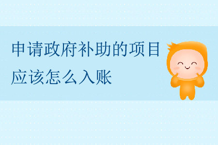 申請(qǐng)政府補(bǔ)助的項(xiàng)目，應(yīng)該怎么入賬？