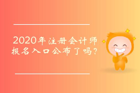 2020年注冊會計師報名入口公布了嗎？