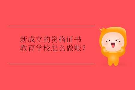 新成立的資格證書(shū)教育學(xué)校怎么做賬？