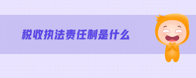 稅收執(zhí)法責(zé)任制是什么