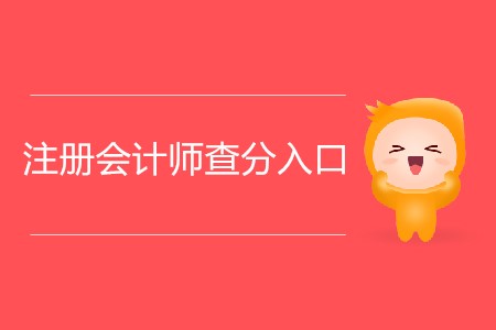 注冊會計師查分入口什么時候開放？