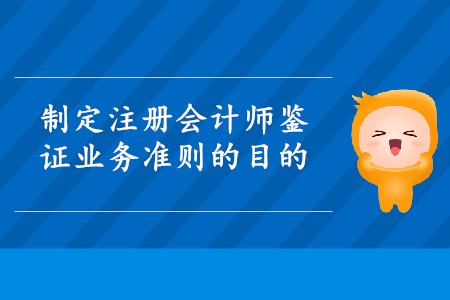 制定注冊會計(jì)師鑒證業(yè)務(wù)準(zhǔn)則的目的是什么？