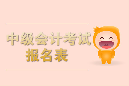 中級會計考試報名表是什么？