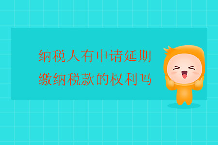 納稅人有申請(qǐng)延期繳納稅款的權(quán)利嗎？
