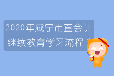 2020年咸寧市直會計繼續(xù)教育學習流程