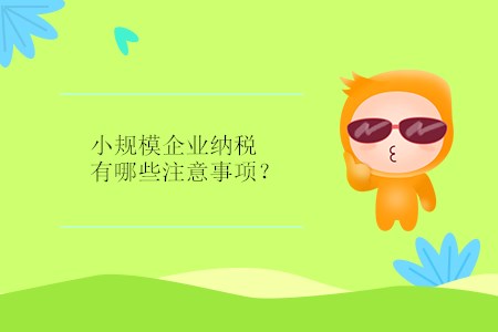 小規(guī)模企業(yè)納稅有哪些注意事項(xiàng)？