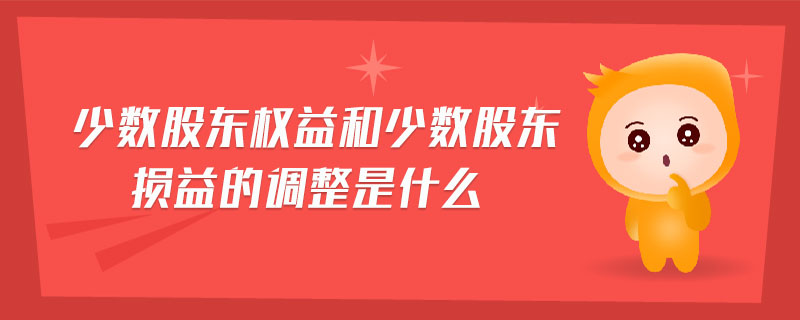 少數(shù)股東權益和少數(shù)股東損益的調(diào)整是什么