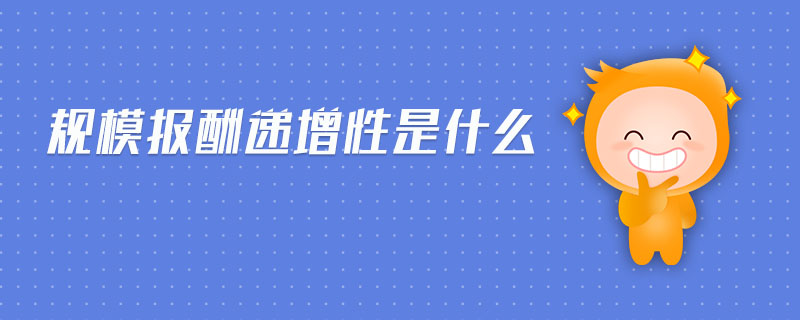 規(guī)模報(bào)酬遞增性是什么